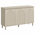 Credenza rettangolare in legno beige 160x40x75 cm