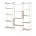 Scaffale modulare a 3 colonne in legno composito e acciaio, 180x120x30 cm