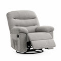 Poltrona reclinabile in poliestere grigio con base girevole