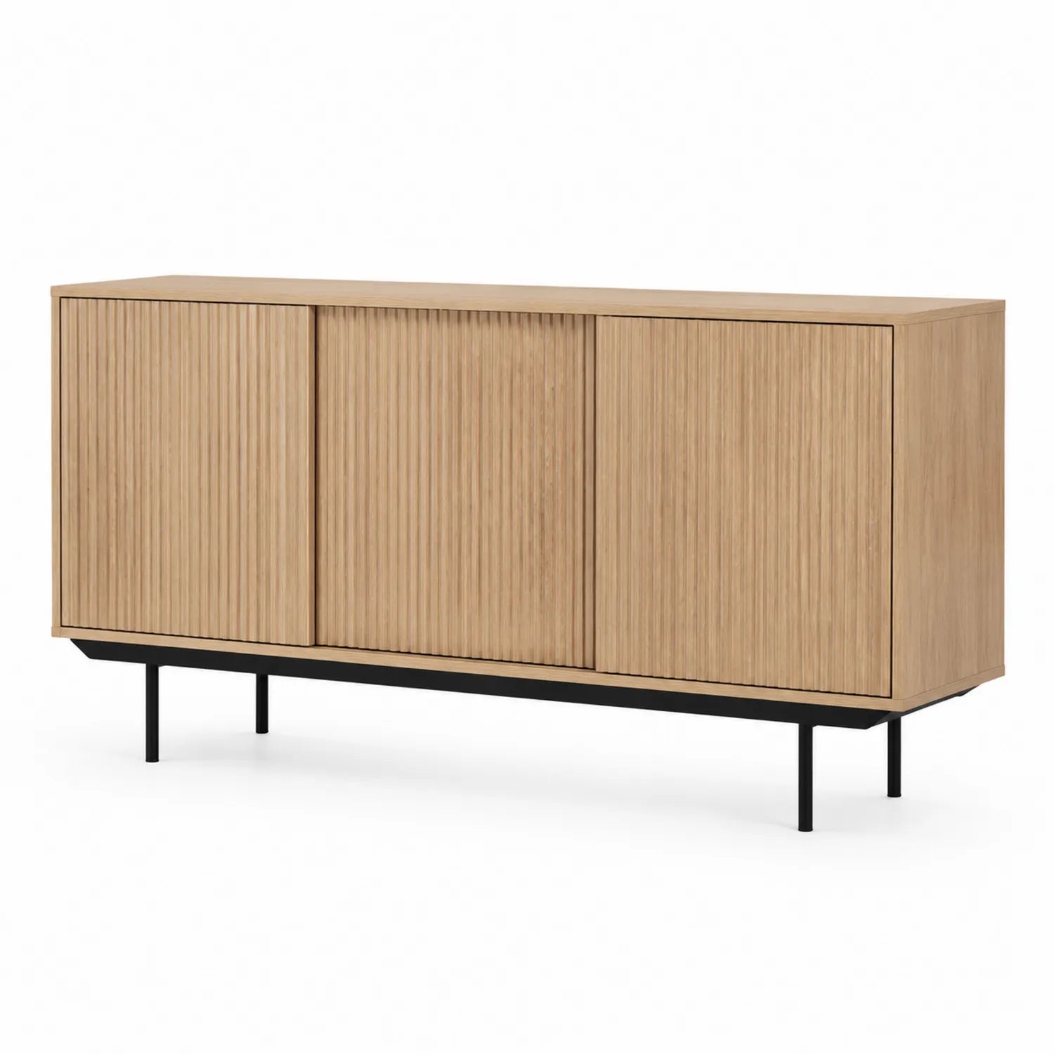 Credenza in legno con gambe in metallo 160x45x75 cm