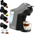 Macchina da caffè a capsule EM-308B 5 in 1, 19 bar, compatibile con Nespresso, Dolce Gusto e cialde ESE, serbatoio 1L, 3 temperature e 7 livelli d'acqua