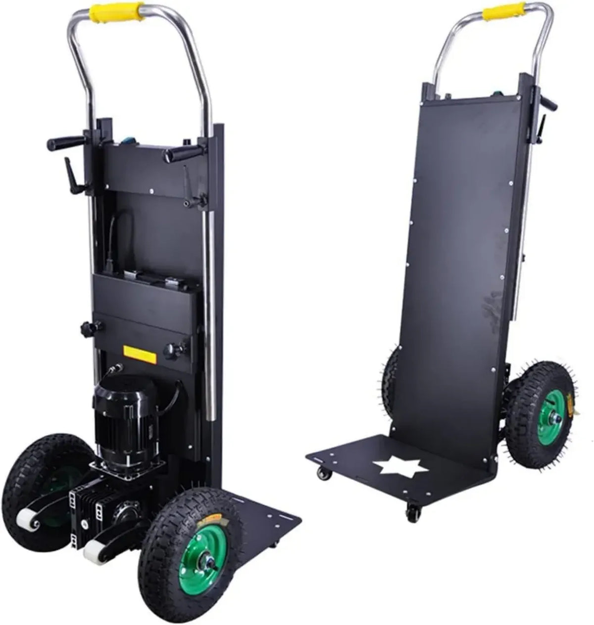 Carrello elettrico per scale 1200W, portata 250kg, batteria 48V 36Ah