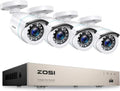 Sistema di Sorveglianza ZOSI 8CH 1080p con 4 Telecamere impermeabili IP66