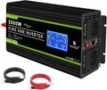 Inverter a Onda Sinusoidale Pura 2000W NOVOPAL, DC 24V a AC 220V con Display LCD, 2 Prese EU e Uscita USB, Telecomando da 5 Metri per Camion e Campeggio