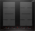 Piano cottura a induzione AMZCHEF 60 cm, 4 zone con funzione booster e BBQ, 7400W