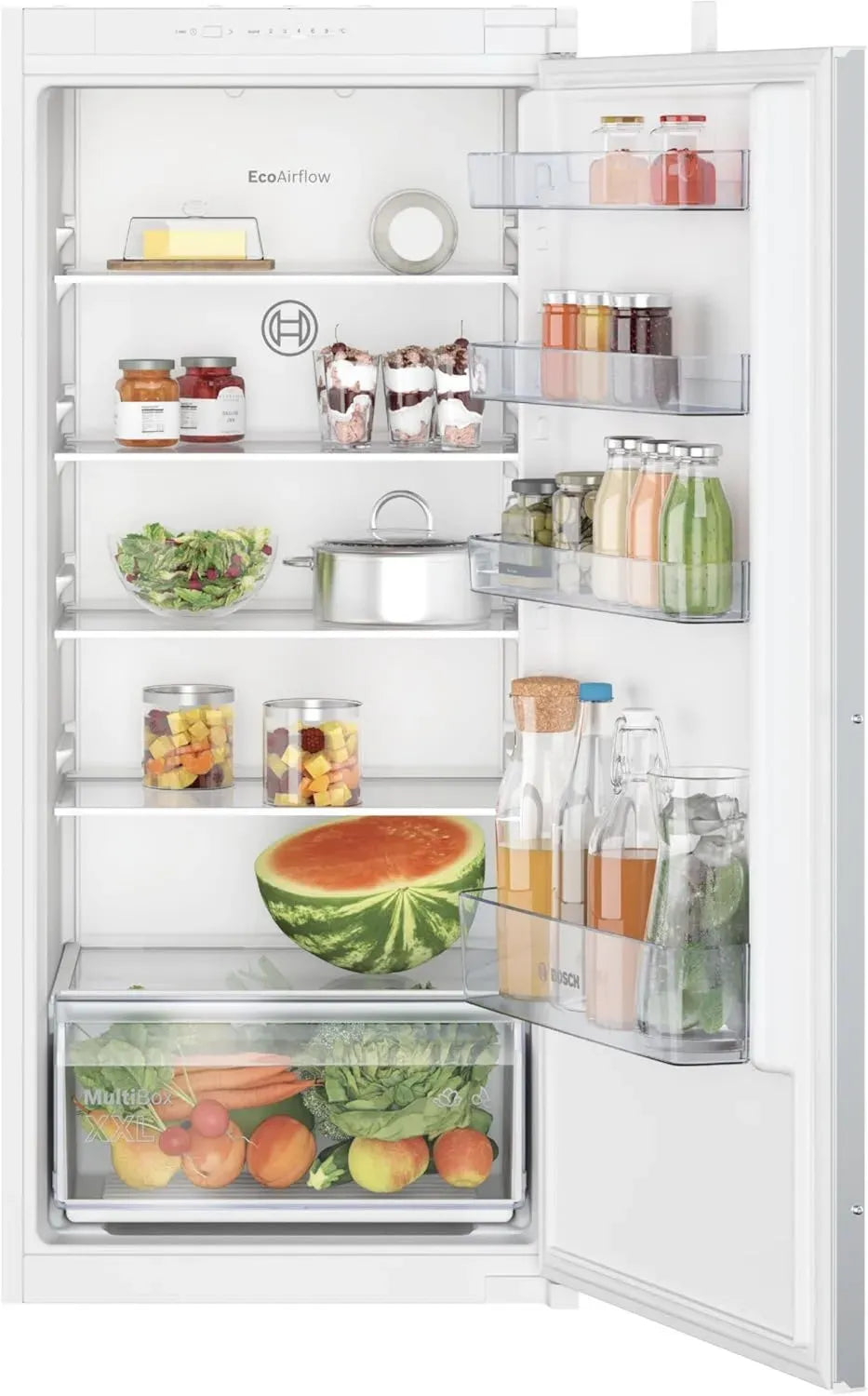 Bosch Serie 2, Frigorifero da Incasso con Luce LED, 122x54 cm, Cerniera a Traino