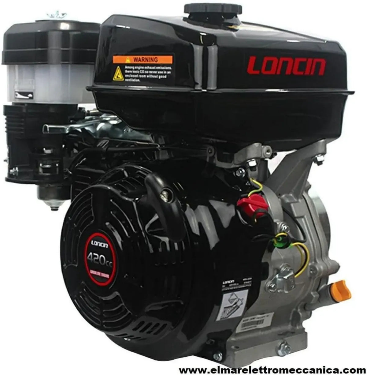 Motore a Benzina 14 HP LONCIN G420 FL Albero Conico 23 mm 4 Tempi