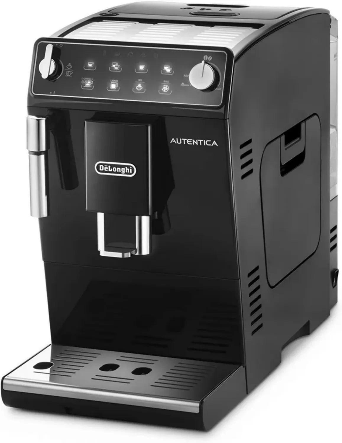 Macchina da Caffè Automatica De'Longhi Autentica con Funzioni Espresso e Cappuccino, Compatta e Facile da Usare, 1.3L, Nero