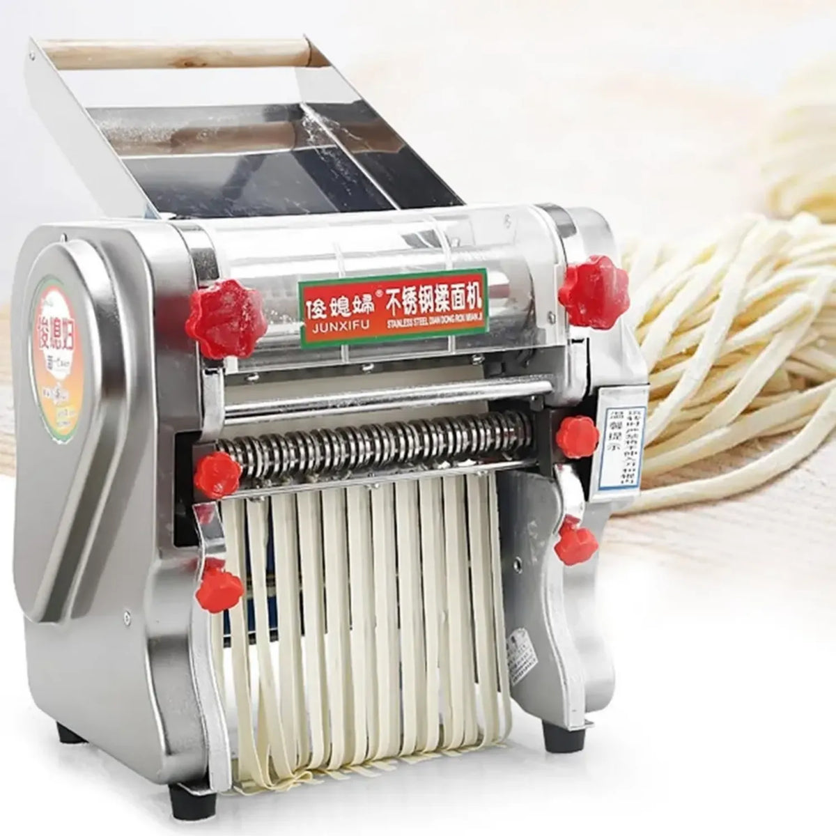 Sfogliatrice Elettrica Professionale per Pasta, 750W, Spessore Regolabile 0.3-20MM, Acciaio Inox
