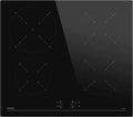 Hermitlux Piastra Induzione 4 Zone 60cm, 7200W con Touch Control, Sicurezza Bambini e Timer, Colore Nero