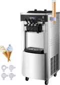 Macchina Gelato Soft 2200W, 28L/h, 3 Gusti, Schermo LED, Refrigerazione Notturna, Yogurt Caffè