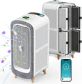 Jafända Purificatore d'Aria HEPA con Aromaterapia e WiFi Intelligente, CADR 460 m³/h per 240 m², Controllo Allergeni e Modalità Silenziosa