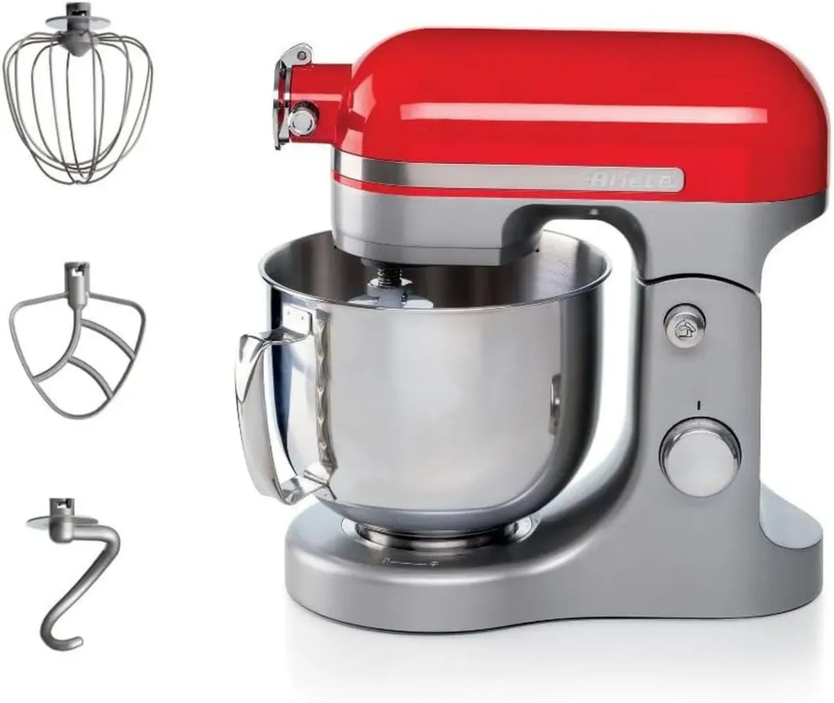 Ariete 1589 Robot da Cucina con 11 Velocità e 3 Accessori, 1600 Watt, 5.5 Litri, Rosso