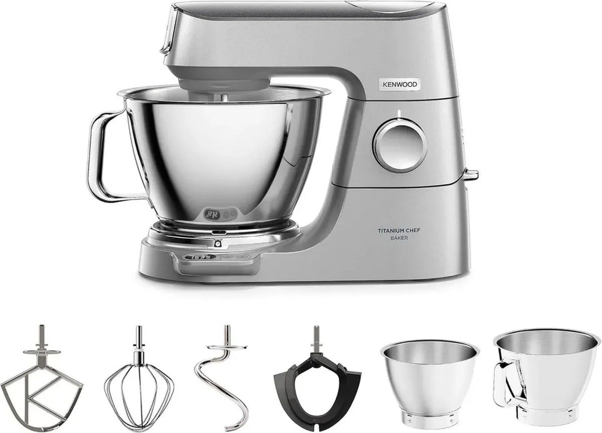 Kenwood Chef Titanium Impastatrice con Bilancia, Schermo LCD e Doppia Ciotola