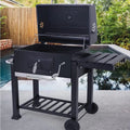 Griglia Barbecue a Carbonella con Ripiano Regolabile, 115x66x106 cm