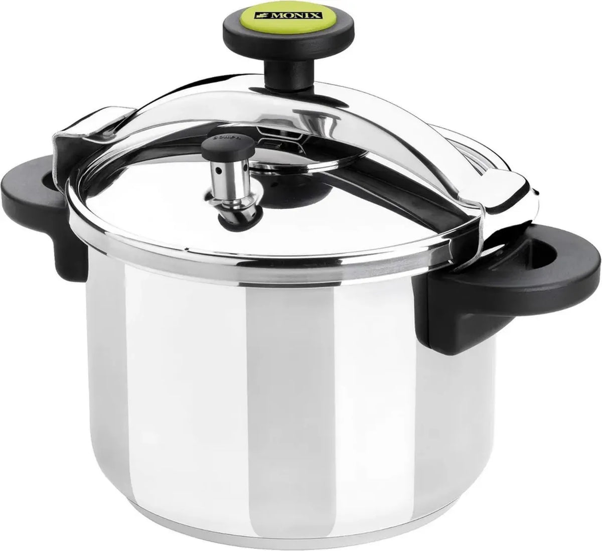 Pentola a Pressione Monix Classica 6L in Acciaio Inossidabile, Nero