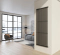 Termosifone moderno verticale in acciaio grigio opaco 200x74 cm