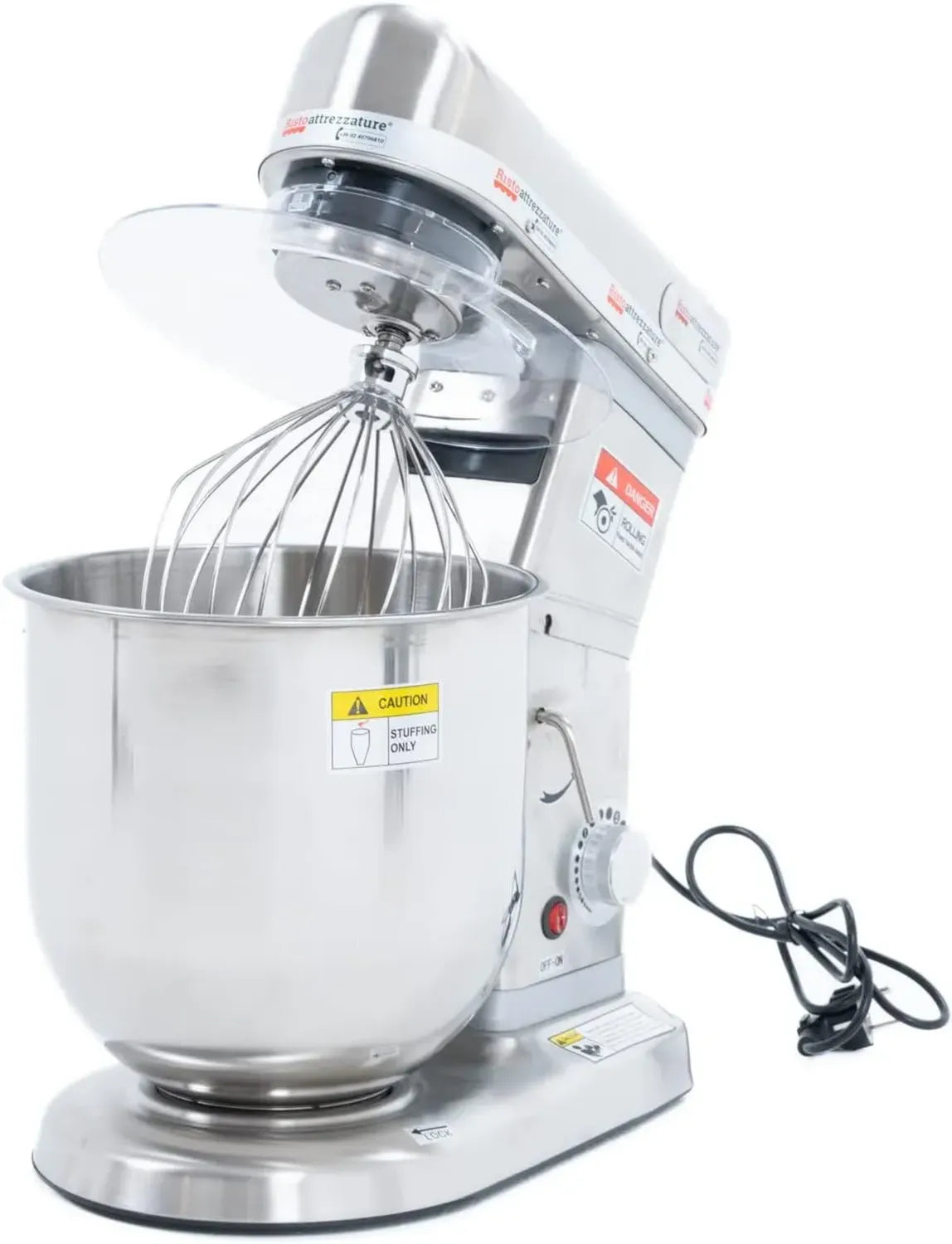 Impastatrice Planetaria Professionale 10L - Motore Monofase 302 RPM, 0.5 kW