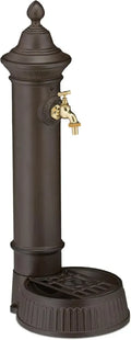 Fontana da Giardino Vintage con Rubinetto e Vaschetta, 72x26x31 cm, Marrone