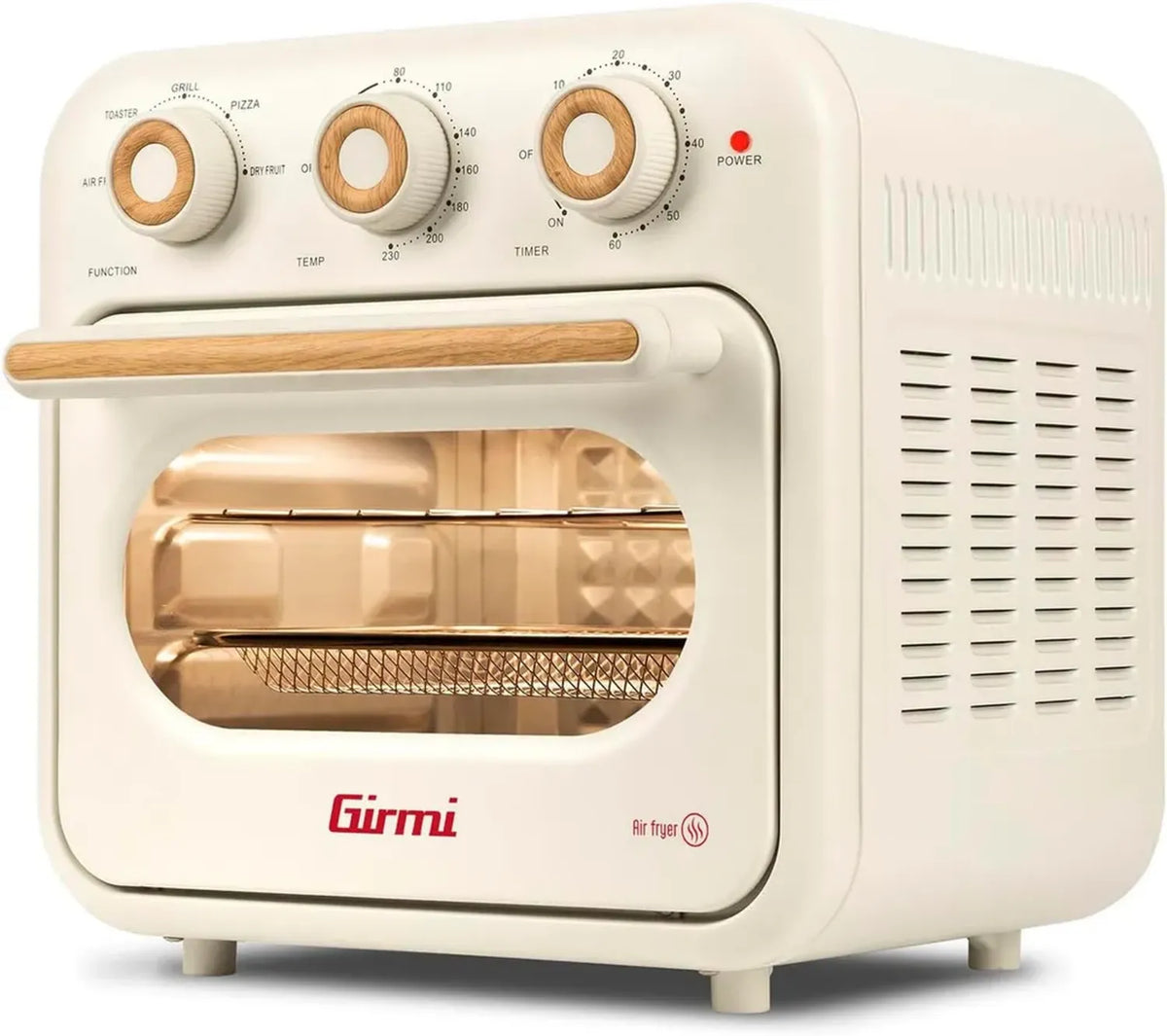 Friggitrice ad Aria Multifunzione Girmi FG28, 1300W, 14L, 5 Modalità, Luce e Accessori