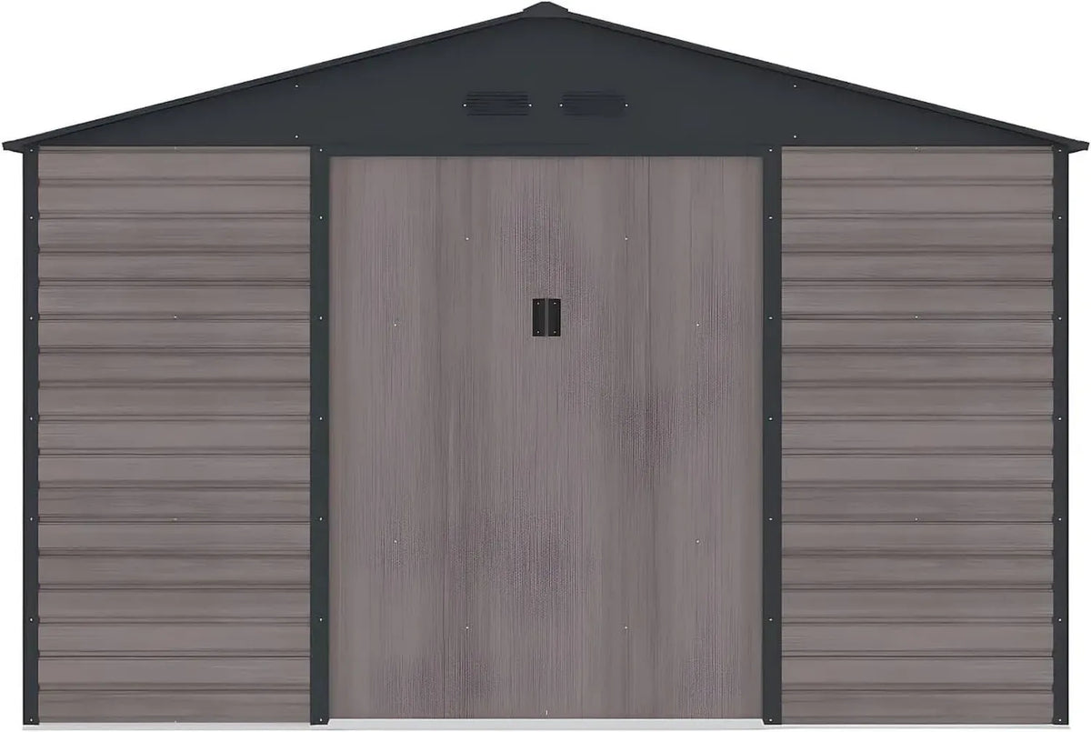 Casetta da Giardino in Acciaio Effetto Legno 10.98 m² Grigia - Modello ADELMO