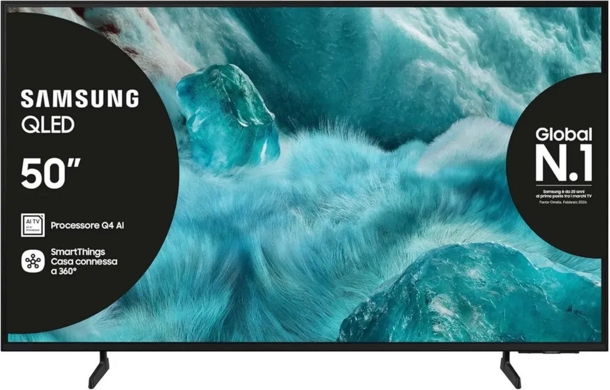 Smart TV 50'' Samsung QLED 4K con AI, Processore Quantum, Colore Quantum Dot