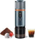 Macchina Espresso Portatile CONQUECO con Riscaldamento Automatico, Ricaricabile, Blu Navy