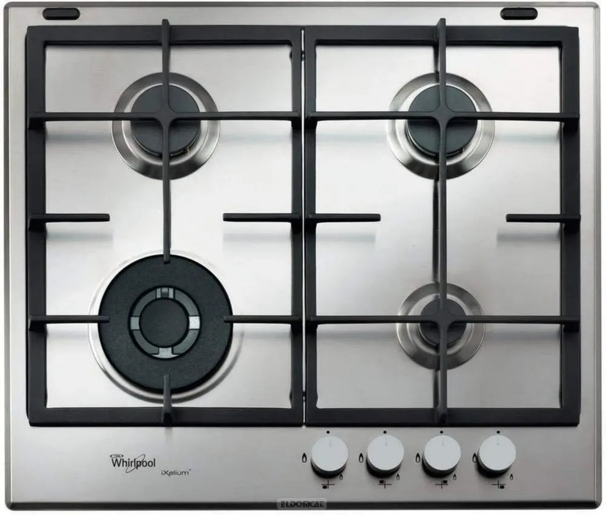 Whirlpool piano cottura a gas in acciaio inox GMR 6422/IXL incasso