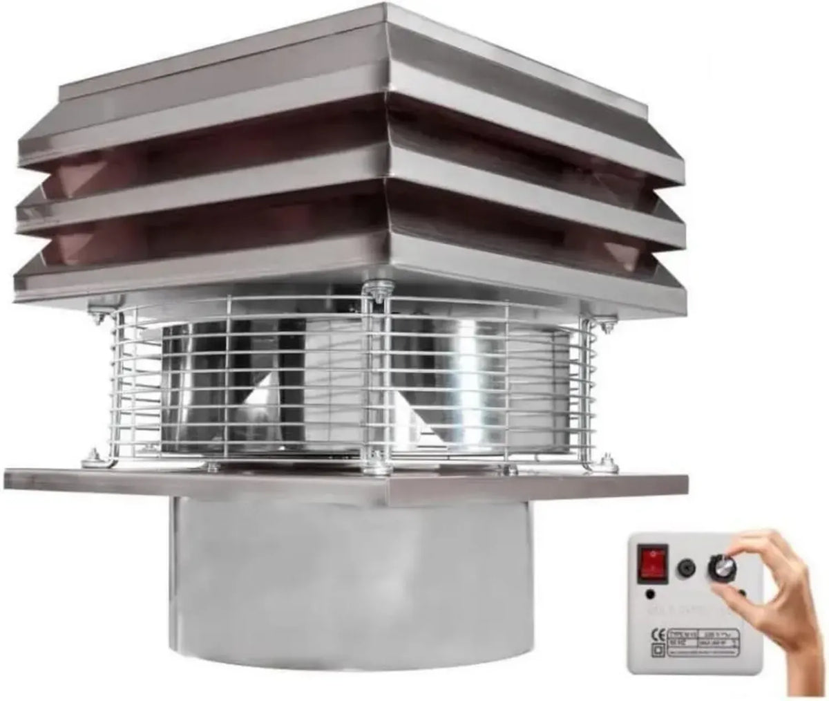 Aspiratore Professionale in Acciaio Inox AISI 304 per Camino Tondo da 30 cm