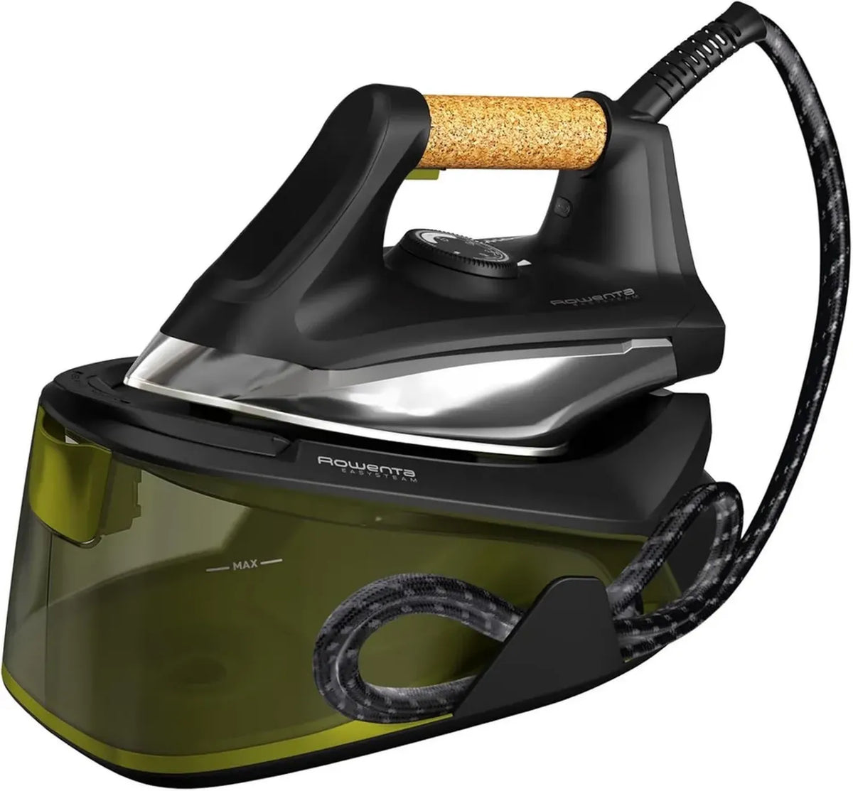 Rowenta Generatore di Vapore Easy Steam, Flusso Continuo 110 G/Min, Colpo di Vapore 270 G/Min, Riscaldamento Rapido 2 Minuti, Vapore Verticale, Colore Nero e Verde