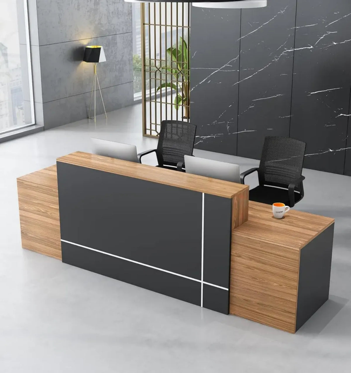 Banco Reception Moderno e Funzionale per Ufficio e Negozi - Design Minimalista, Ideale per Registratori di Cassa