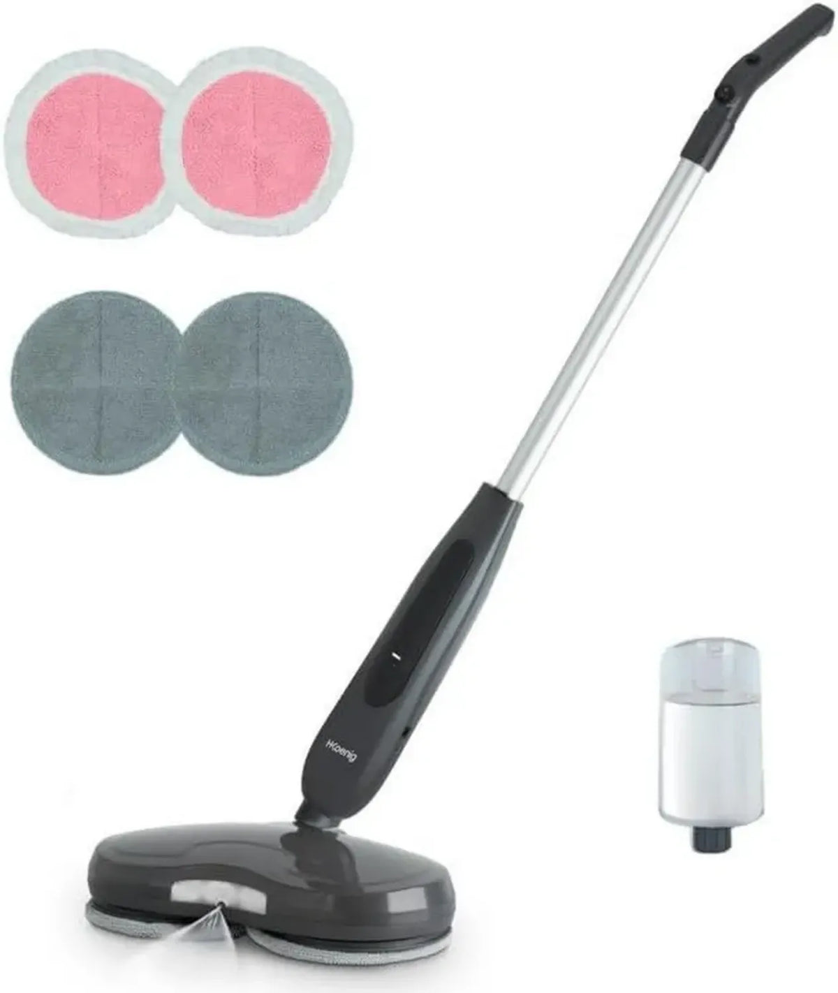 H.Koenig LST70 Lucidatrice a Batteria per Pavimenti, Capacità 250 ml, LED, Silenziosa, Ideale per Parquet e Piastrelle, Include 4 Panni