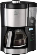 Melitta Macchina da Caffè con Timer Look V, Filtro, Acciaio Inossidabile, Nero