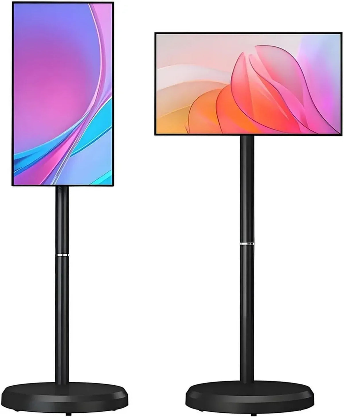 TV Portatile Smart 21,5'' Touchscreen con Batteria 6000 mAh e Supporto su Ruote, Display 1080p 6+128G