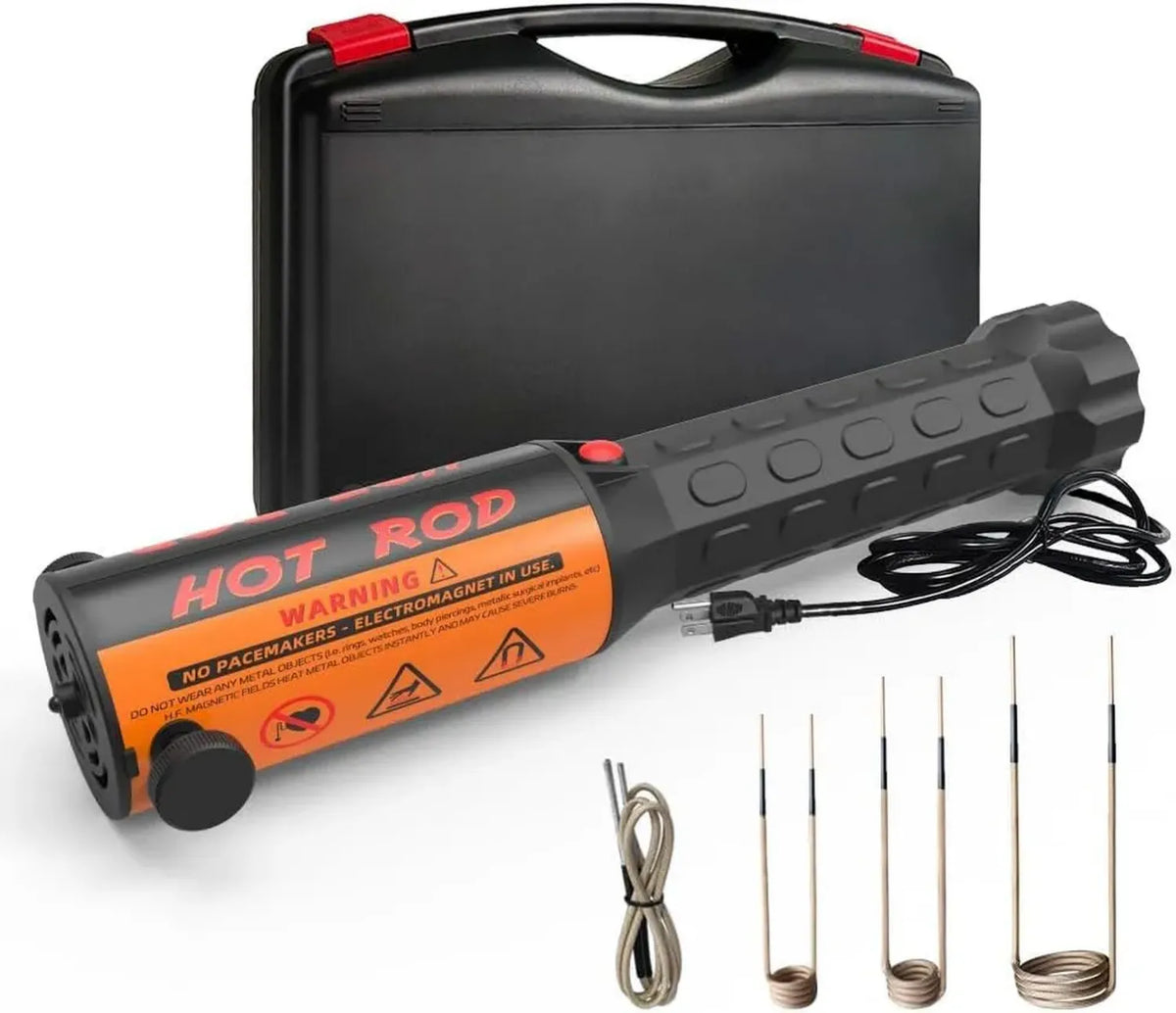 Solary - Kit di riscaldamento a induzione magnetica da 1000W, 110V, con 4 bobine per rimozione dadi arrugginiti