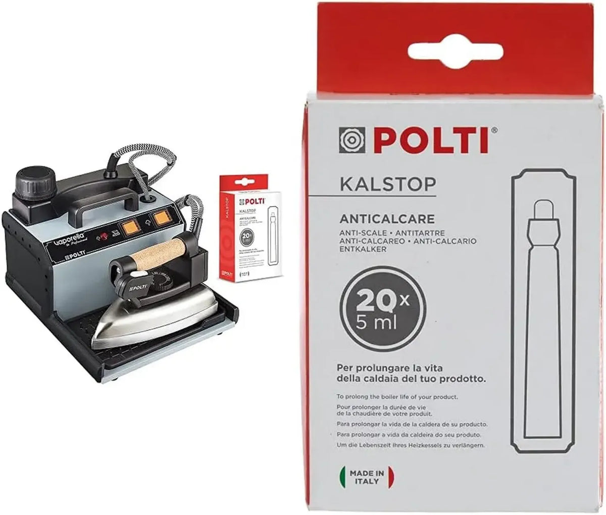 Ferro da Stiro a Vapore Polti Vaporella 2H Pro con Caldaia e Sicurezza, 3 Bar, 20 Fiale Kalstop Incluse