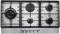 Piano cottura a gas Teknix 90 cm in acciaio inox con bruciatore wok 3,8 kW