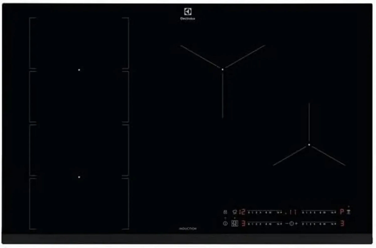 Piano Cottura a Induzione 80cm 4 Zone 7200W Nero di Electrolux