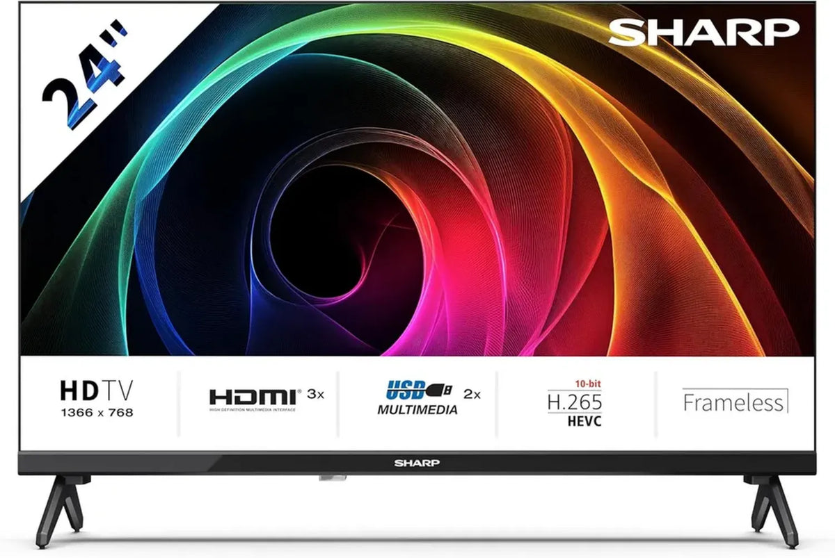 Sharp TV LED 24'' HD Ready con Dolby Digital, HDMI e USB