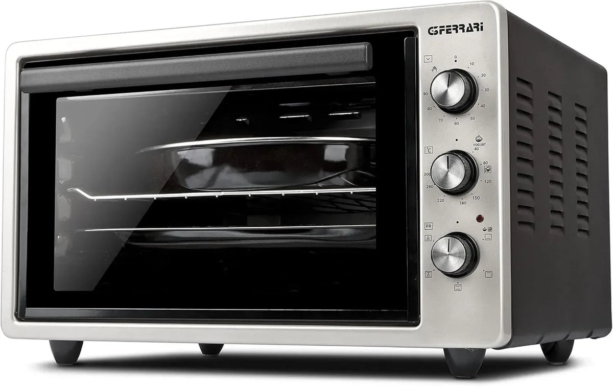 Forno Elettrico Ventilato G3 Ferrari 37L, 300°C, 1500W, Argento/Nero