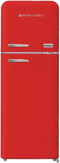 Frigorifero Retrò Rosso con Doppia Porta, Ventilato, 240L - PYRAMIDEA