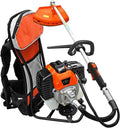 Decespugliatore a zaino 52cc 2 tempi multifunzione con testina doppio filo e disco tre denti