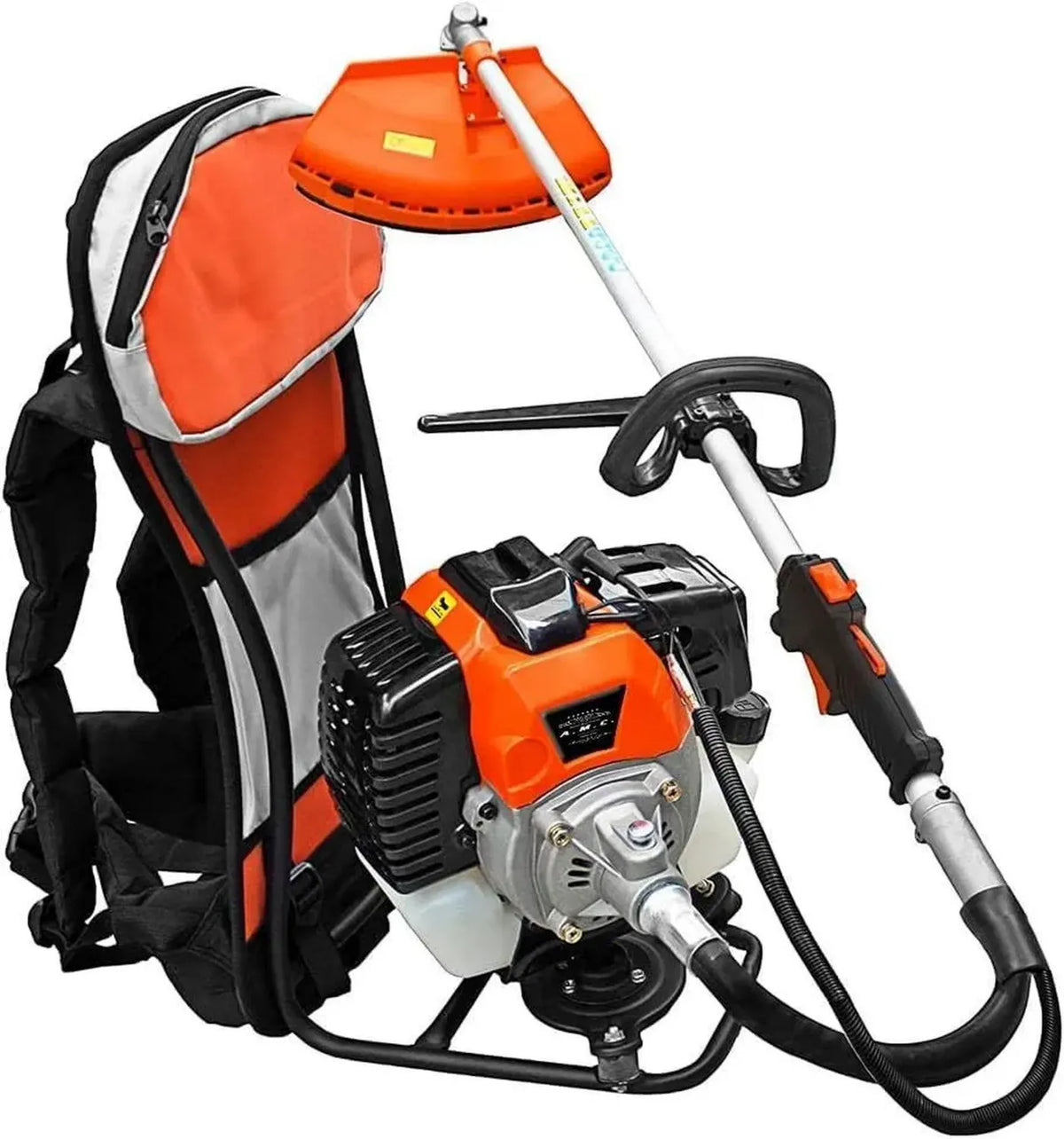 Decespugliatore a zaino 52cc 2 tempi multifunzione con testina doppio filo e disco tre denti