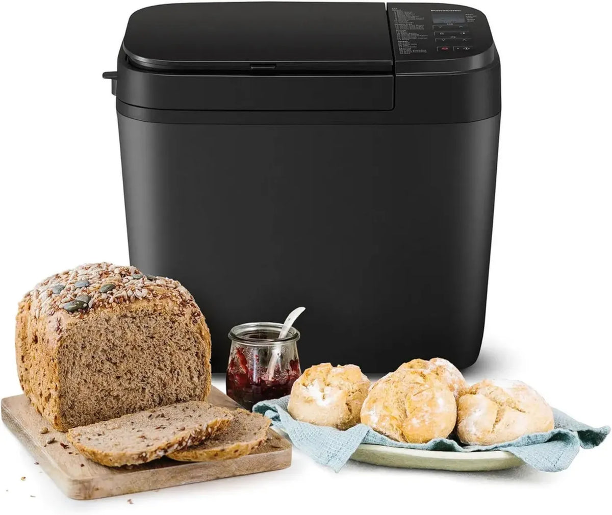 Panasonic SD-R2530KXE Macchina del Pane Automatica, 30 Programmi Inclusi senza Glutine, Dispenser per Ingredienti, Sensore Duale, Timer Programmabile, Nero