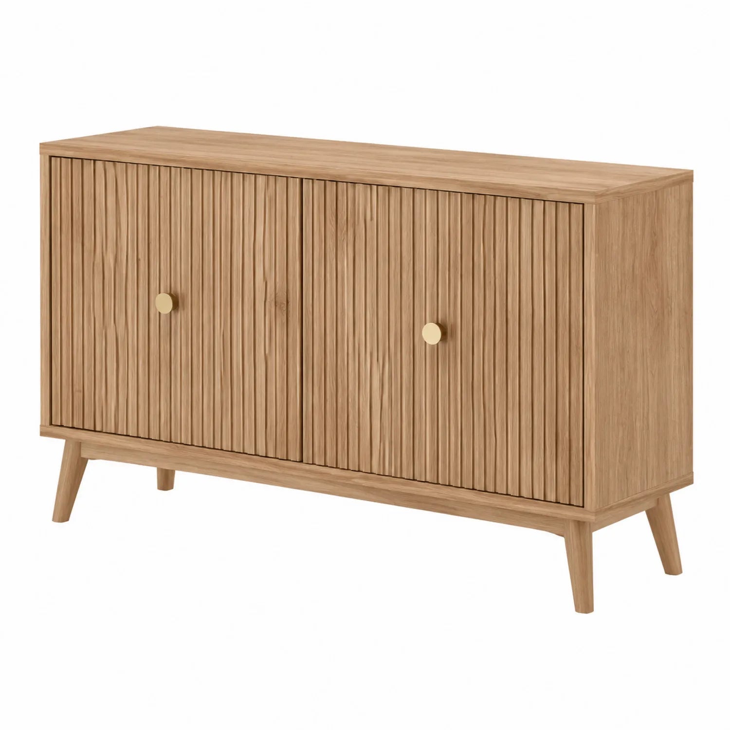 Credenza in legno con ante scanalate 80x120x40 cm