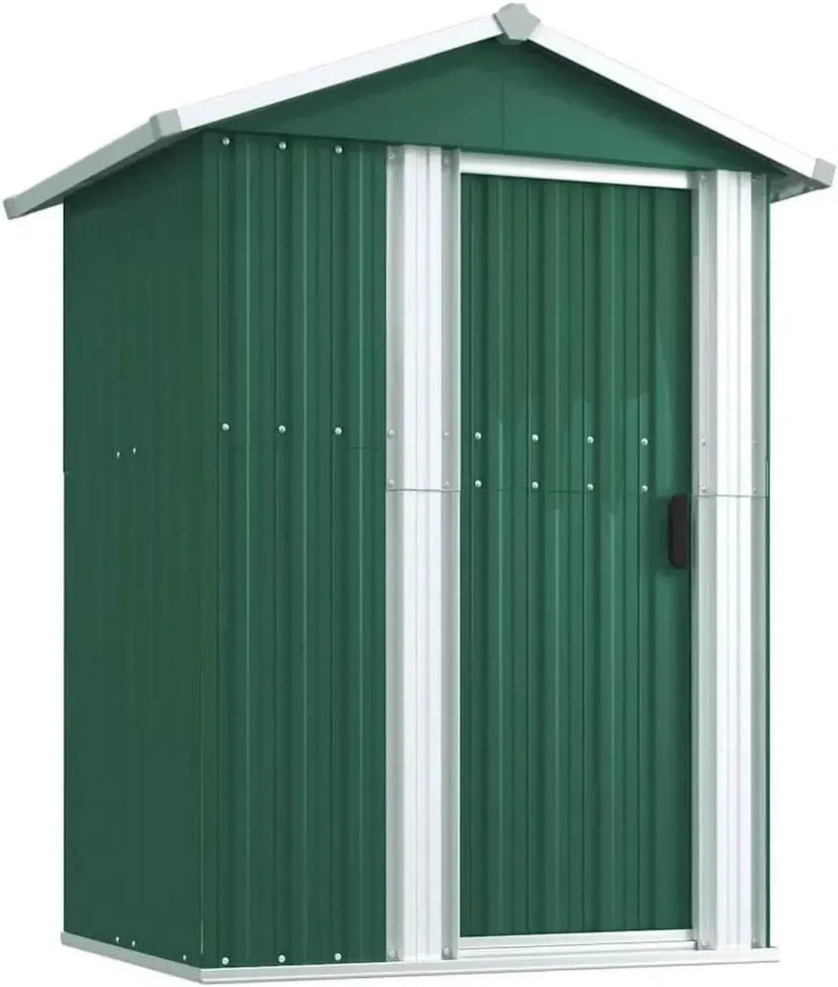 Capanno da Giardino in Acciaio Zincato Verde 126x97,5x177 cm