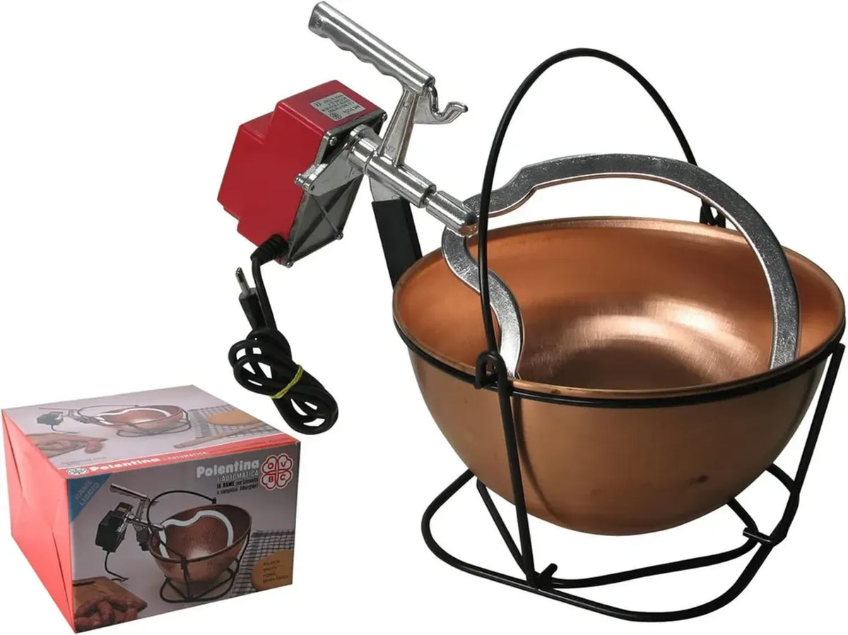 Paiolo in Rame per Polenta con Agitatore Elettrico 12 Litri