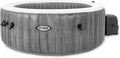 Vasca Idromassaggio Gonfiabile Intex Greywood Deluxe 4 Posti, 140 Getti, Riscaldamento, Grigio, 196x71 cm