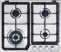 Piano Cottura a Gas 60 cm Linea Professionale con 4 Fuochi in Acciaio Inox