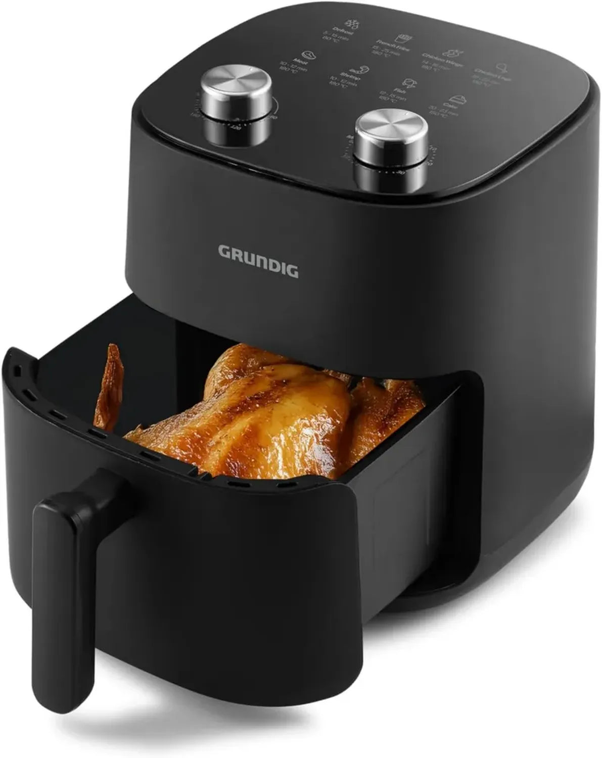 Friggitrice ad Aria Grundig 4,7L, 1300W, Cestello Lavabile, Nero